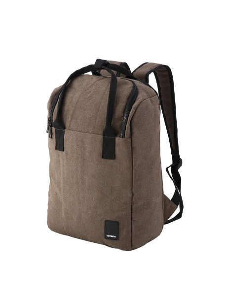 Mochila Matera Porta Laptop Tela Marrón