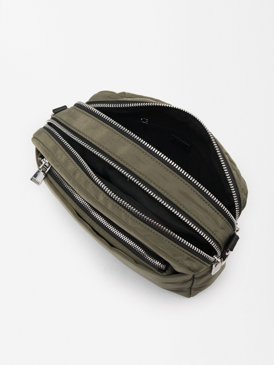 Bolso Bandolera Con Bolso Extraíble caqui