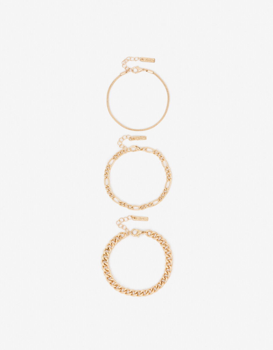 Set De Pulseras De Metal 