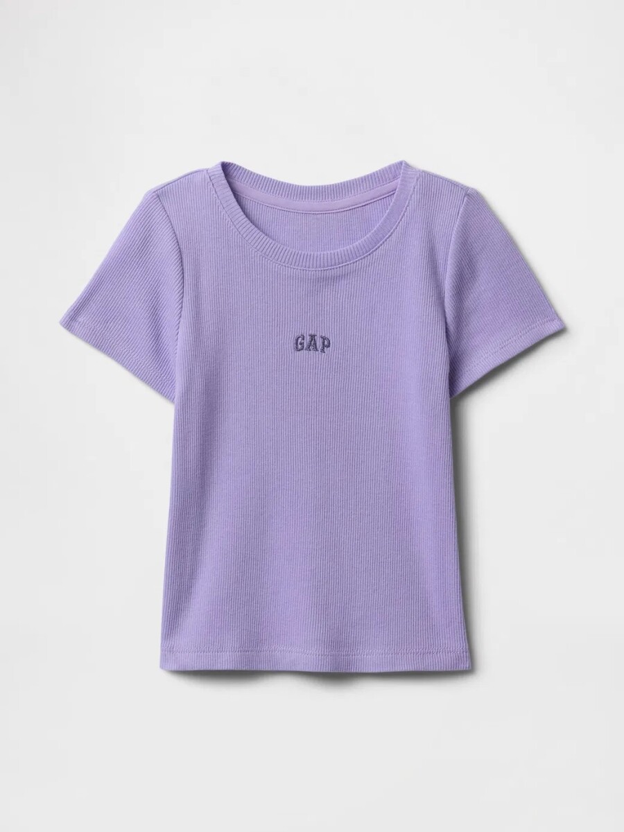 Remera Rib Logo Gap Toddler Niña - Warm Violet 568 