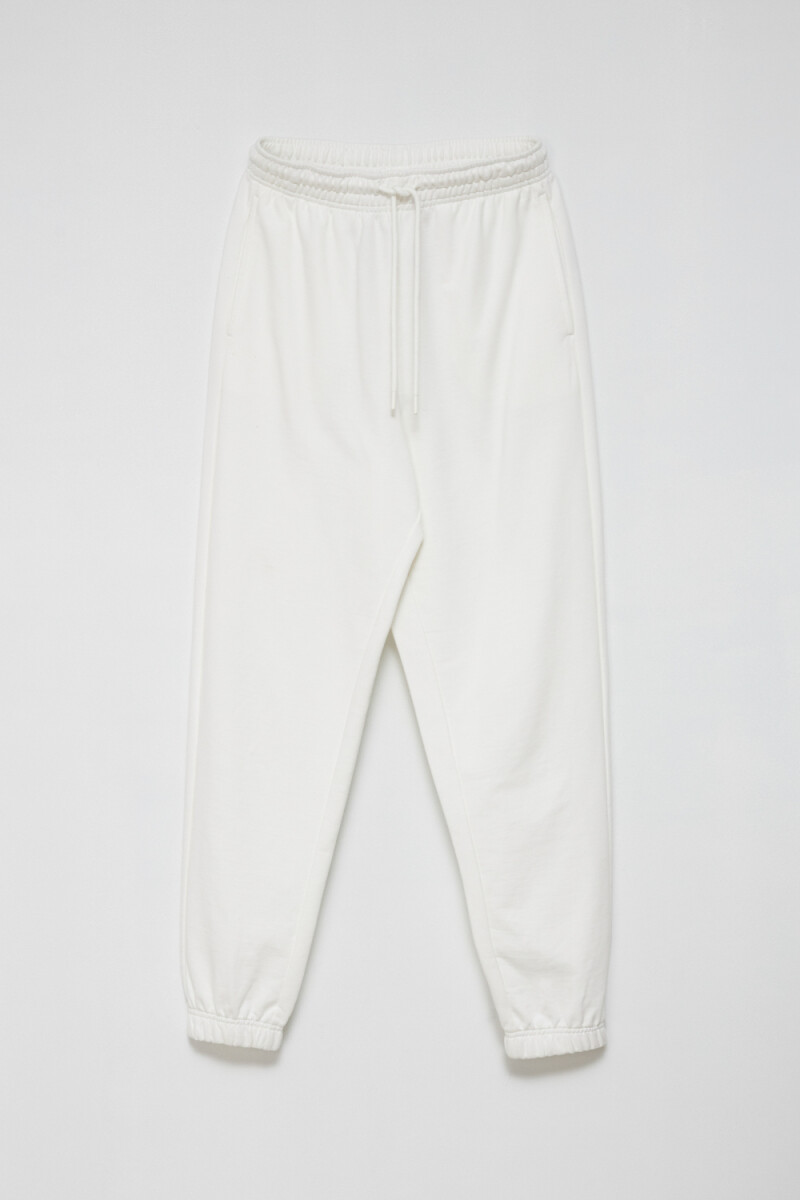 Pantalón deportivo con elástico Crudo