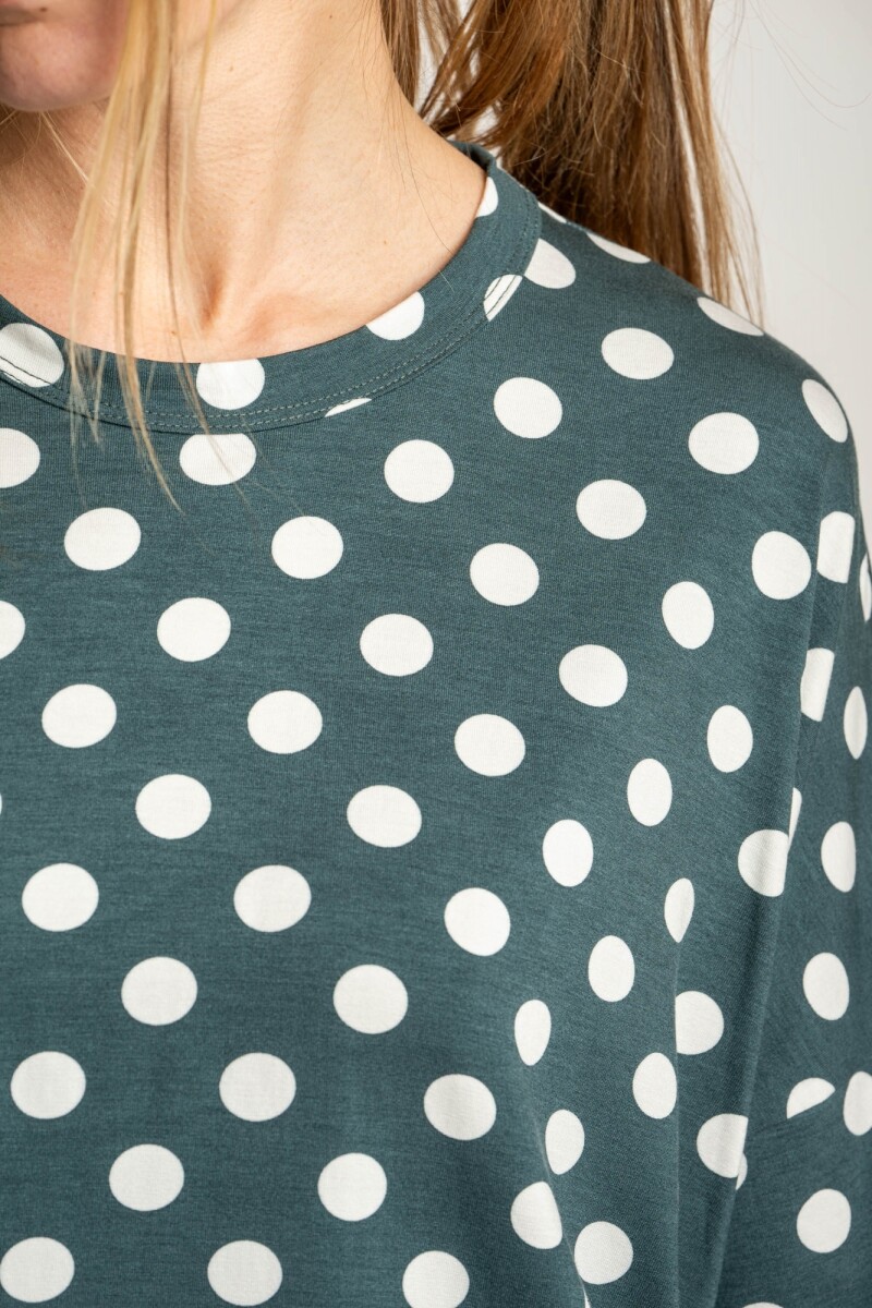 Remeron Lunares Verde