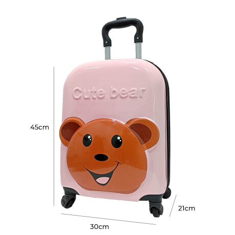 Valija Infantil C/set Organizador De Viaje Animales Val002001-oso