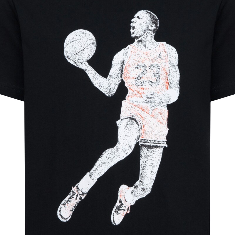 Camiseta Air Jordan Dots de Niño Negro