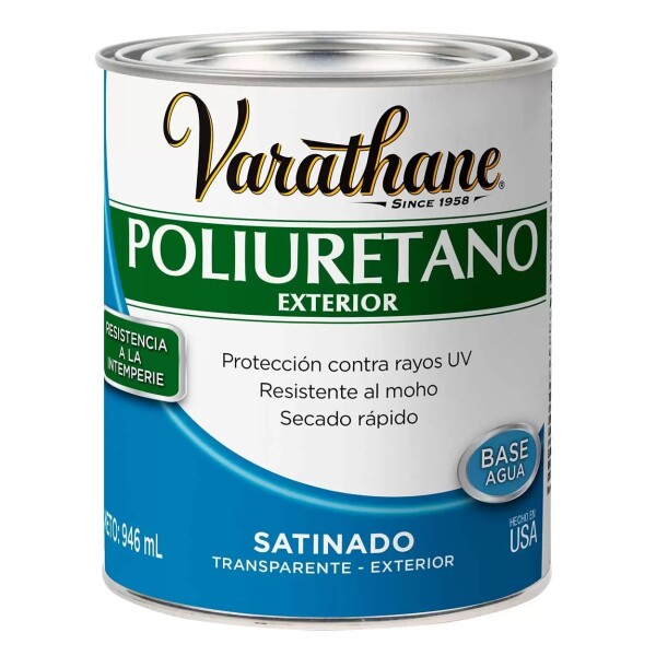 Poliuretano exterior satinado 0.946L Varathane Poliuretano exterior satinado 0.946L Varathane