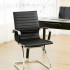 Silla De Escritorio Ergonómica Con Tapizado De Cuero Sintético SILLA ATENCION CROMADA SIMIL CUERO