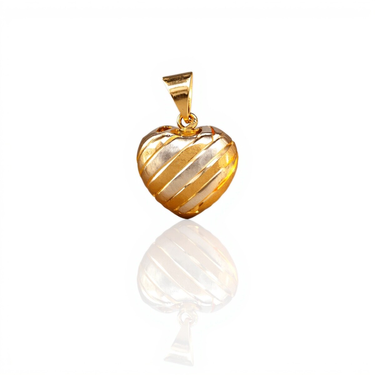 Dije Corazón-Oro bajo-Sin Piedra-CP8566 - sinpiedra 