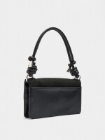 Cartera Efecto Piel Con Asa negro