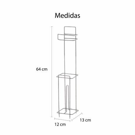 Soporte Papel Higiénico De Pie Acero Plateado