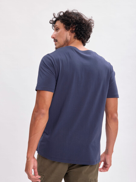 Remera manga corta cuello redondo Azul Marino