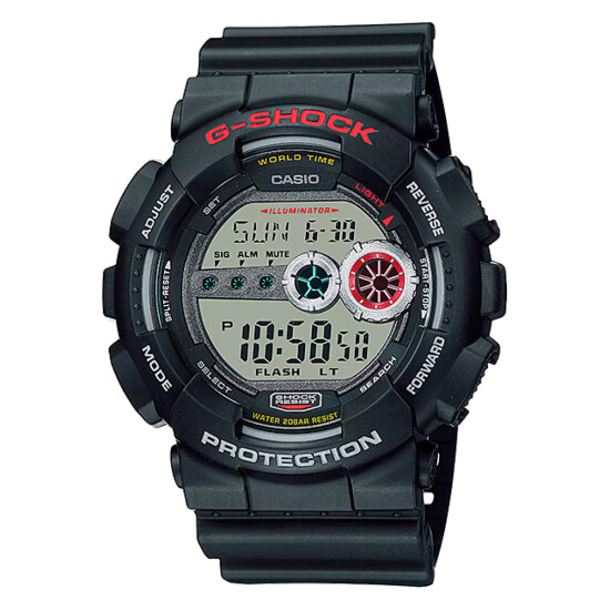 Reloj CASIO G-SHOCK GD100-1ADR en Resina Negro Esfera 52mm 0