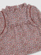 Blusa Estampado Florecitas Granate