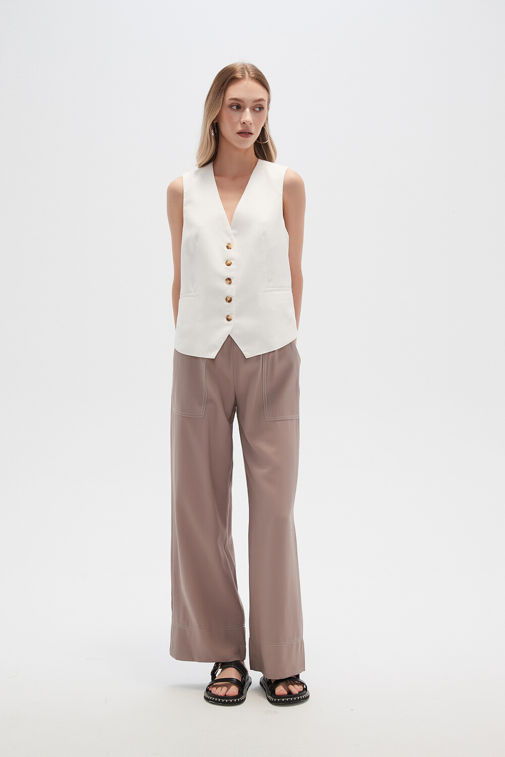 Pantalon Crescent Taupe Claro