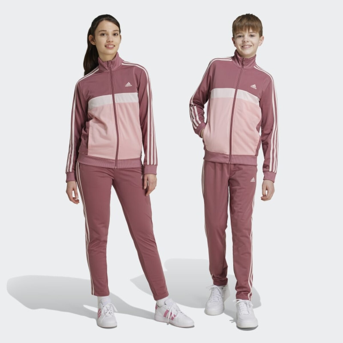 Conjunto Adidas Essentials 3 Rayas Tiberio - Rosado 