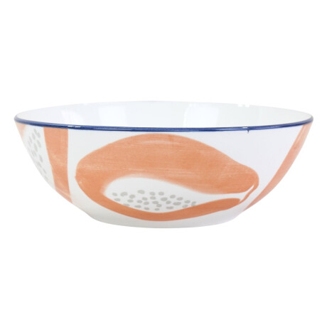 Bowl ensaladera de ceramica con diseño de papaya Bowl ensaladera de ceramica con diseño de papaya