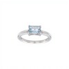 Anillo Solitario-Plata rodinada-Piedra Topacio azul-AN2012 conpiedra