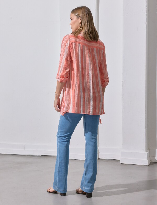 Camisa Larga CORAL/MULTI
