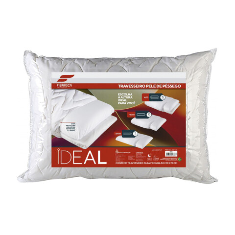 Almohada Ideal Fibrasca Ajustable 3 Alturas Blanca 50 x 70 cm U