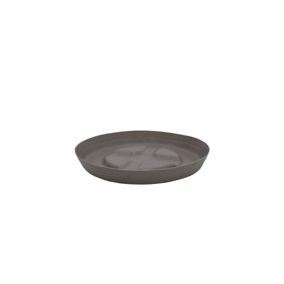 Maceta "ASTECA" Ø28,5x24cm símil cemento c/ plato TD0276