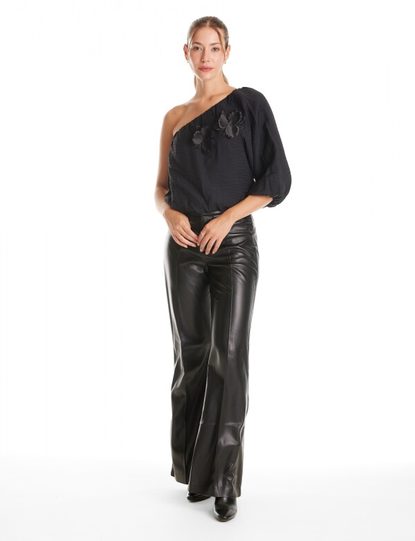 Blusa Flores NEGRO