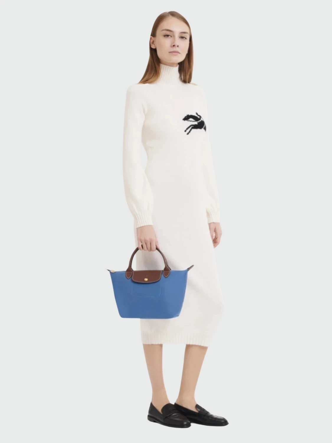 Longchamp - Le Pliage Original Bolso con Asa Superior S Azul