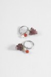 Aros acero uvas plateado