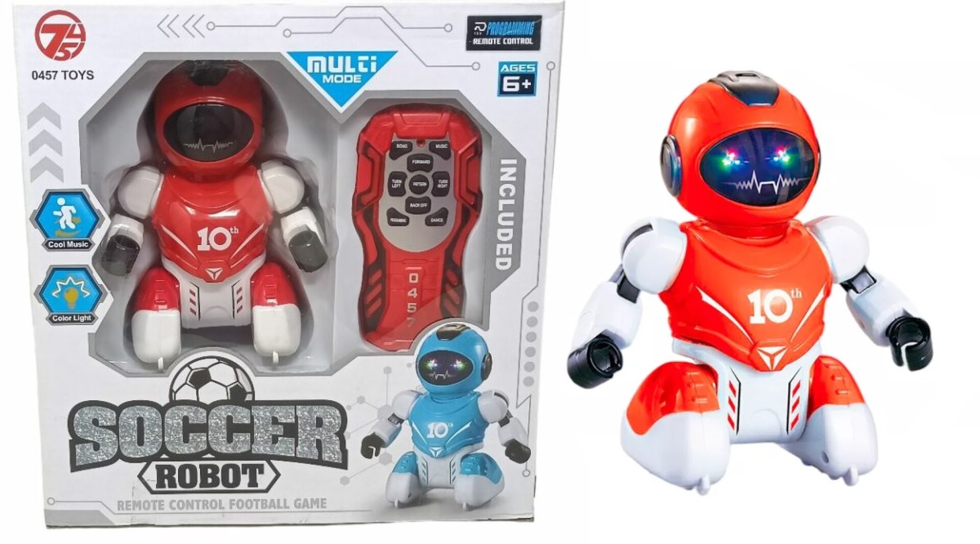Robot de fútbol que baila, baila y luce con control remoto 