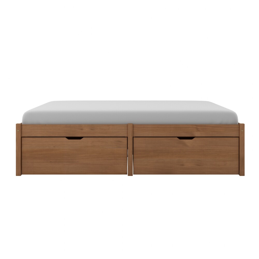 Cama Madera Maciza Con Cajones - 2 plazas - Linea beauty Amendoa