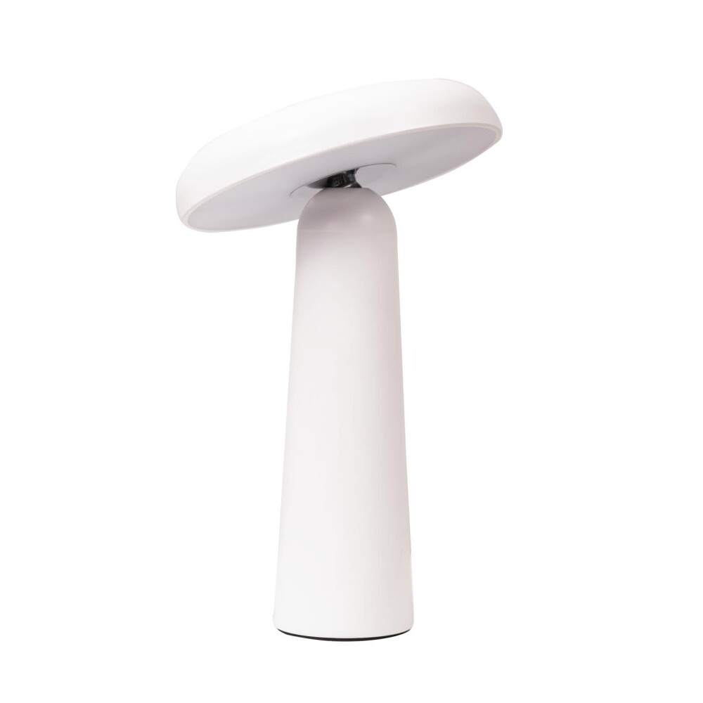 LUMINARIA MESA METAL BLANCO PORTÁTIL RECARGABLE USB