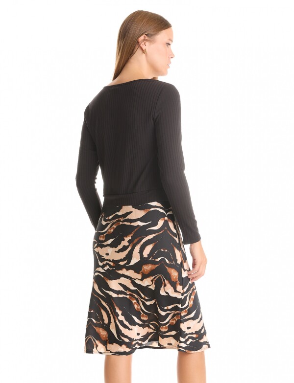 Vestido Combinado NEGRO/MULTI