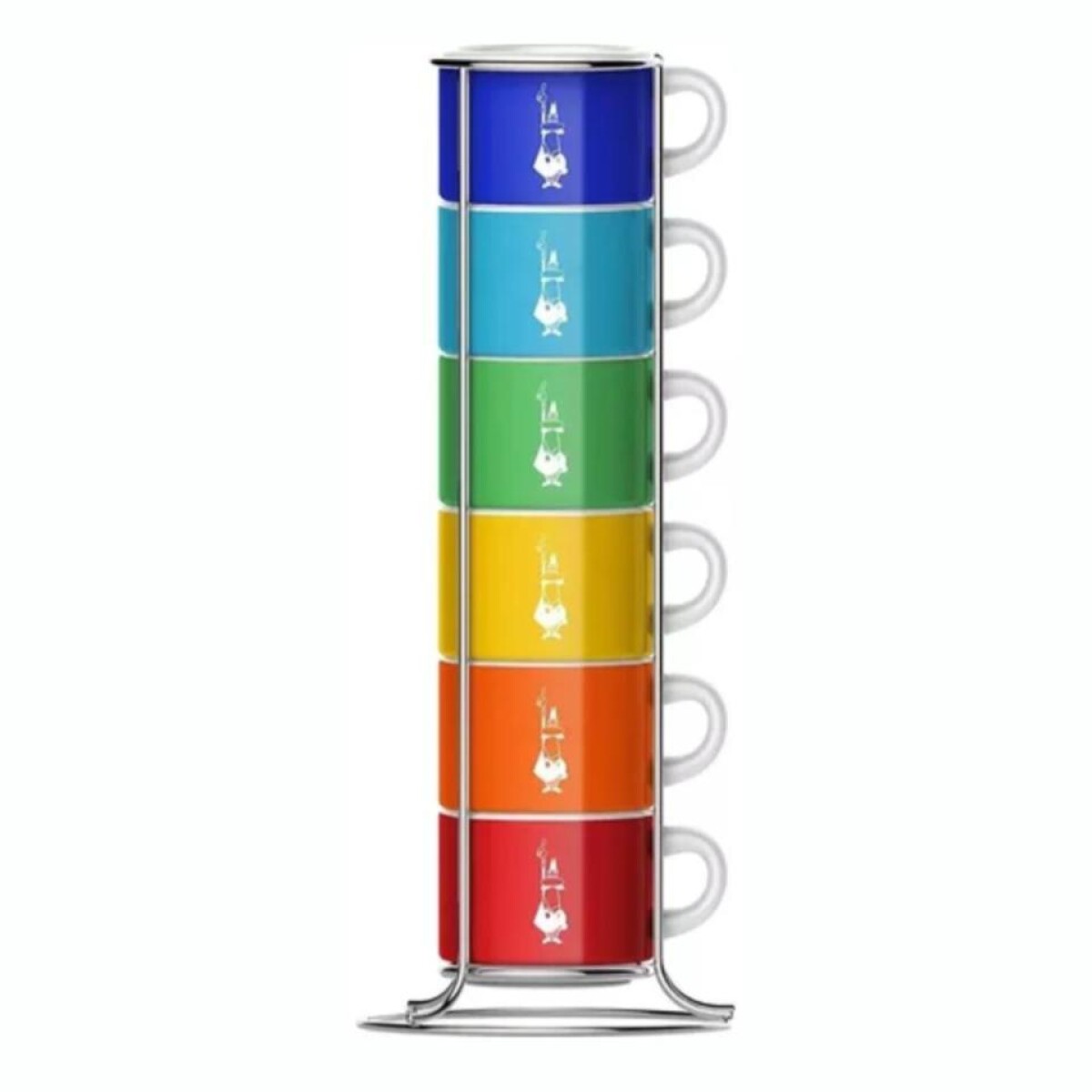 Set 6 Pocillos Porcelana BIALETTI Apilables Multicolor 