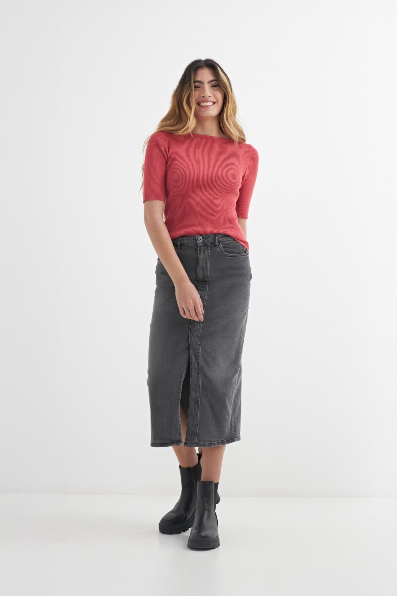 Sweater cuello bote MARRON