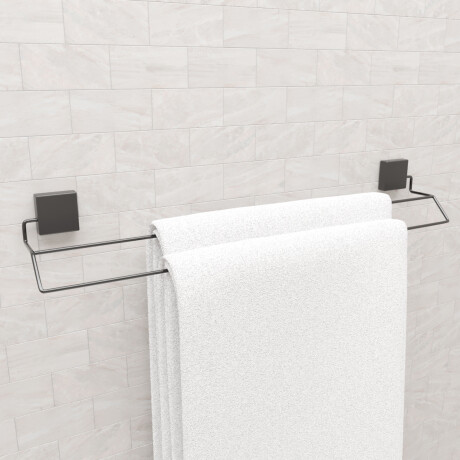 Soporte doble para toalla NEGRO