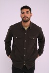 Sobrecamisa de gabardina Gris oscuro