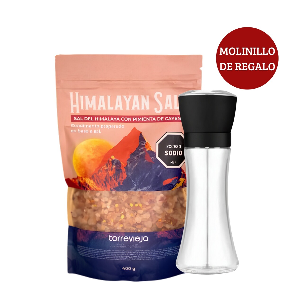 Sal de Himalayan 400g TorreVieja - Con Pimineta de Cayena 