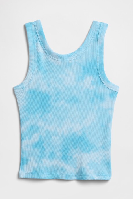 Musculosa Rib Niña Blue Tie Dye