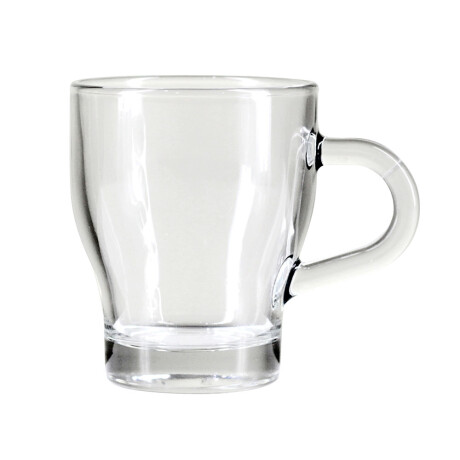 Set X6 Taza de Café c/Asa Jamaica en Vidrio 170Ml Citinova Transparente