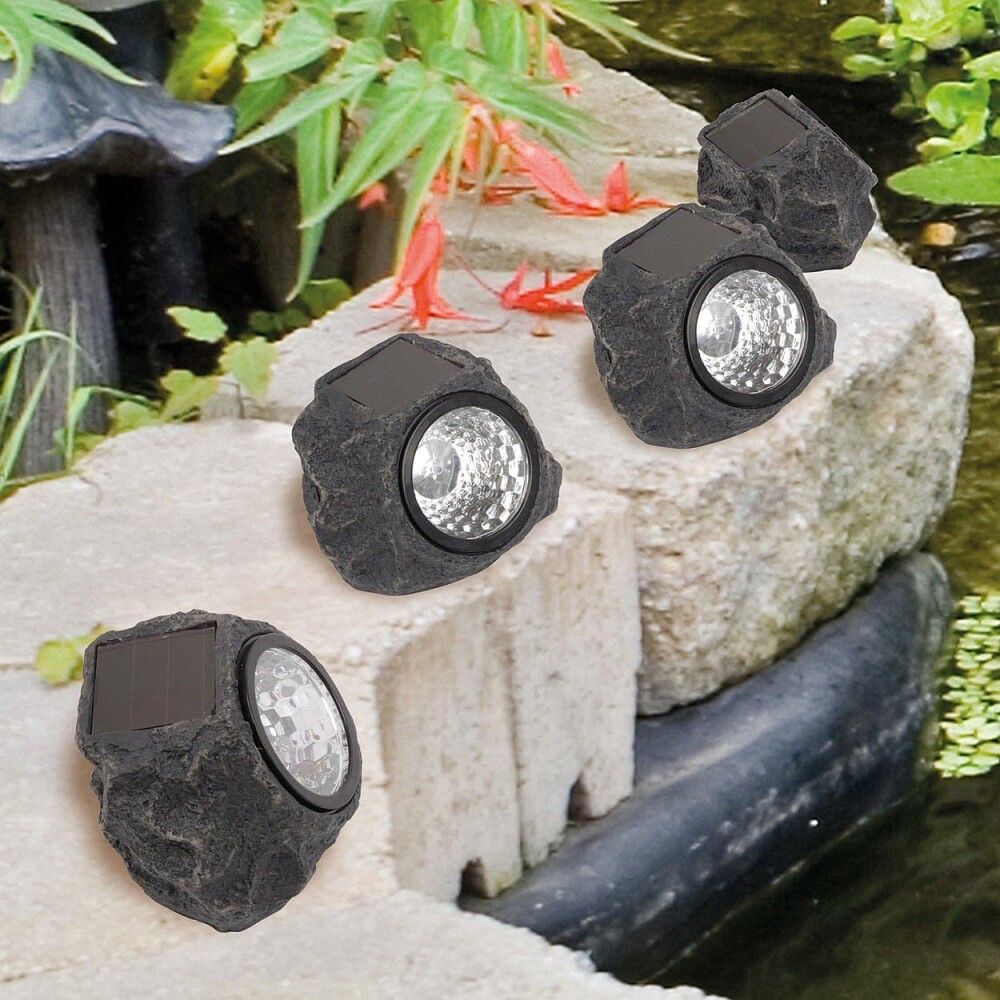 Foco De Luz Led Para Exteriores Con Diseño De Piedra Foco De Luz Led Para Exteriores Con Diseño De Piedra