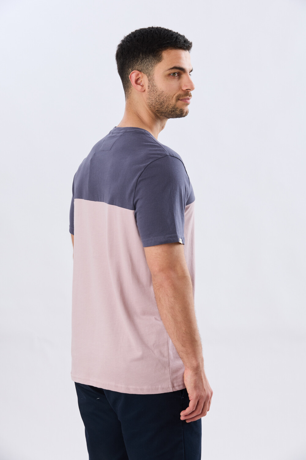 REMERA RAYADA DE ALGODÓN Piedra