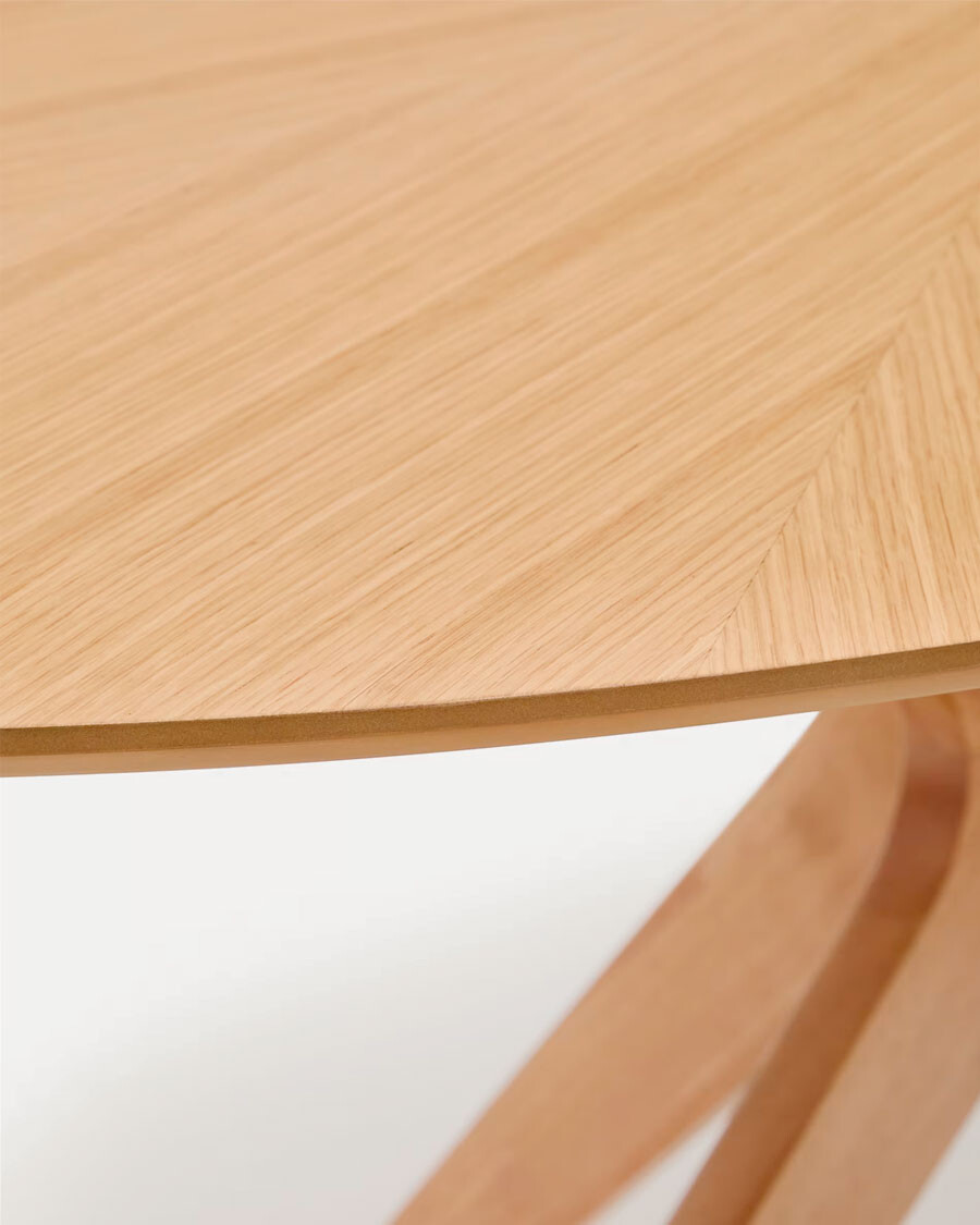 Mesa Naanim de chapa de roble 180 x 110 cm
