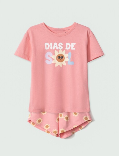 CONJUNTO INFANTIL CON ESTAMPA ROSA