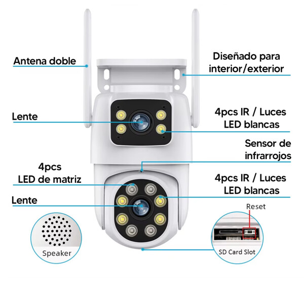 Cámara De Vigilancia Xion Cctv62 Wi-fi Dobre Cámara CAMARA SMART WIFI XION CCTV62