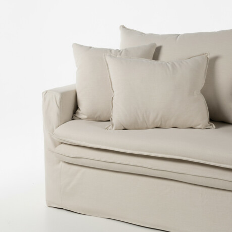 Sofá Gin con Funda - Tela Rústica - 2,5 cuerpos TD5260-1635 (Beige)