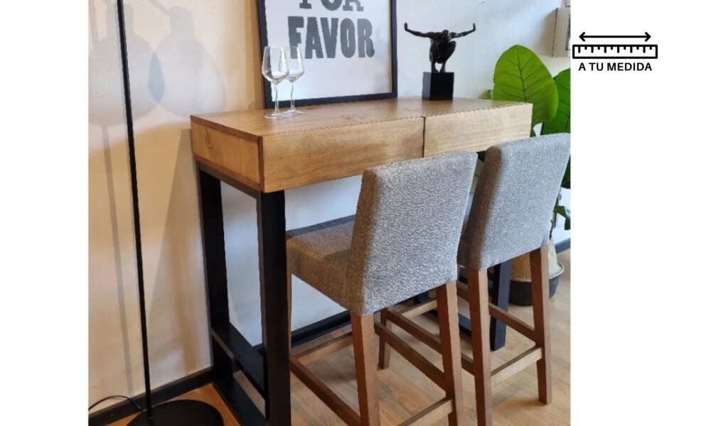 Desayunador - Barra IRON 2 Cajones 1.20m Desayunador - Barra IRON 2 Cajones 1.20m