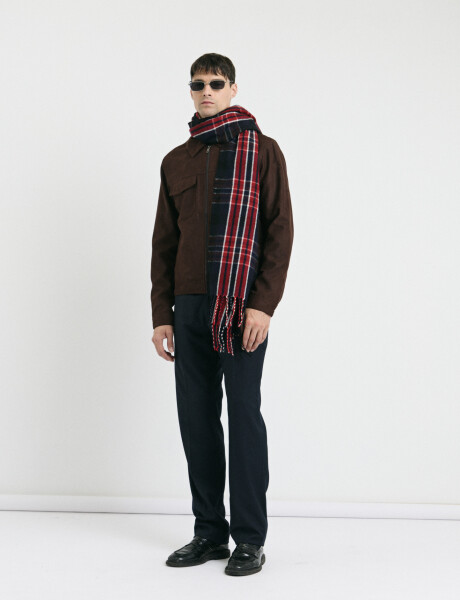 700893 BUFANDA HARRINGTON LABEL Azul Oscuro
