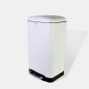 BASURERO METAL BLANCO C/PEDAL 30L Unica