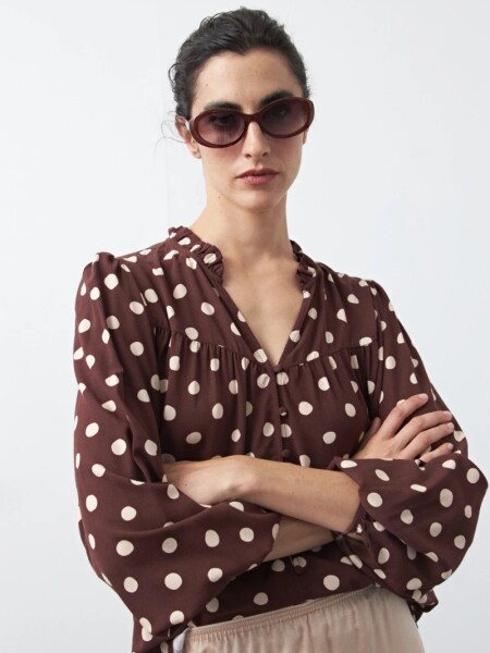 CAMISA D.CASSIN TOPACIO CHOCOLATE