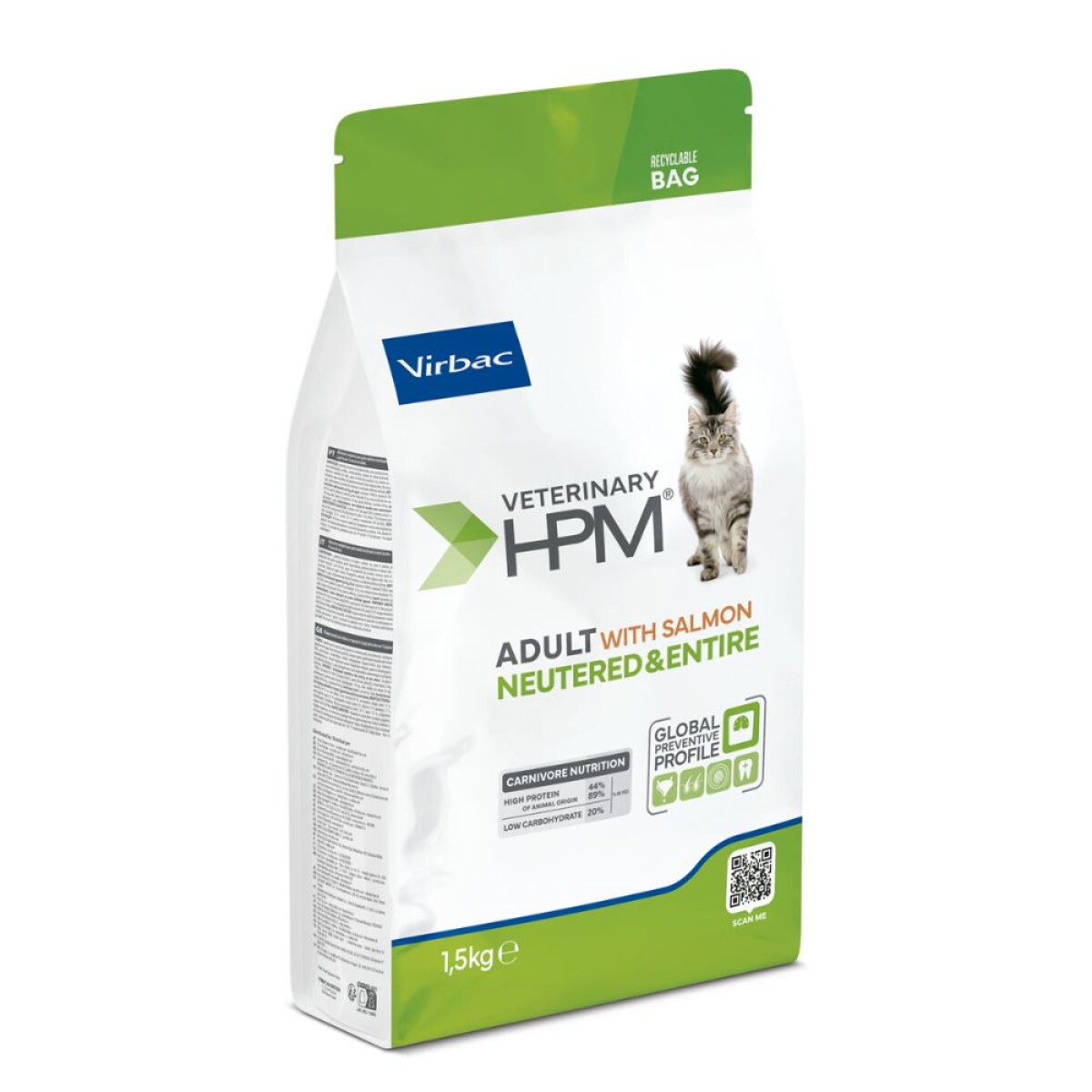 Virbac Cat Adult with Salmón Neutered & Enteree 1,5 kg 