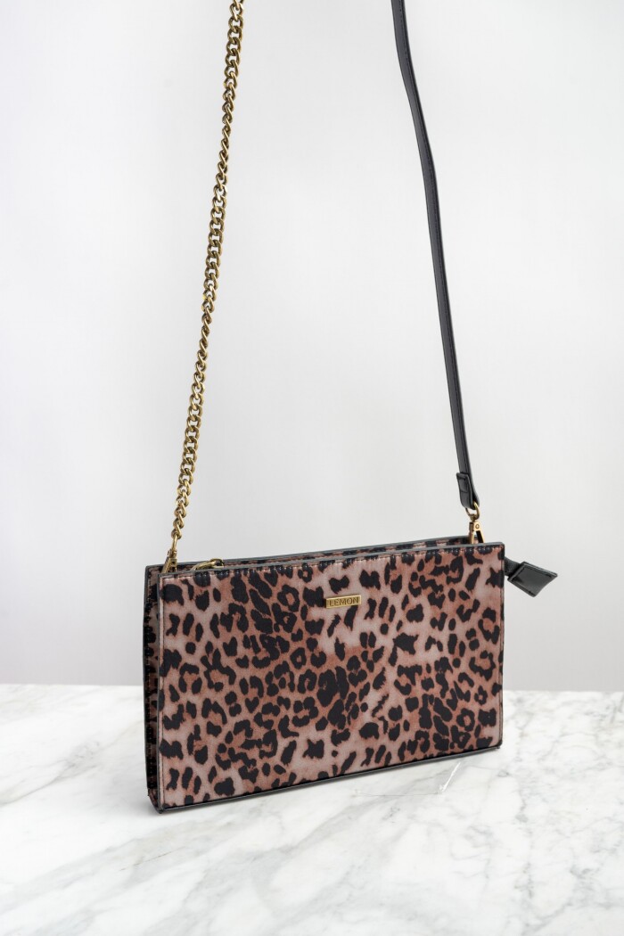 Cartera Animal Print Camel