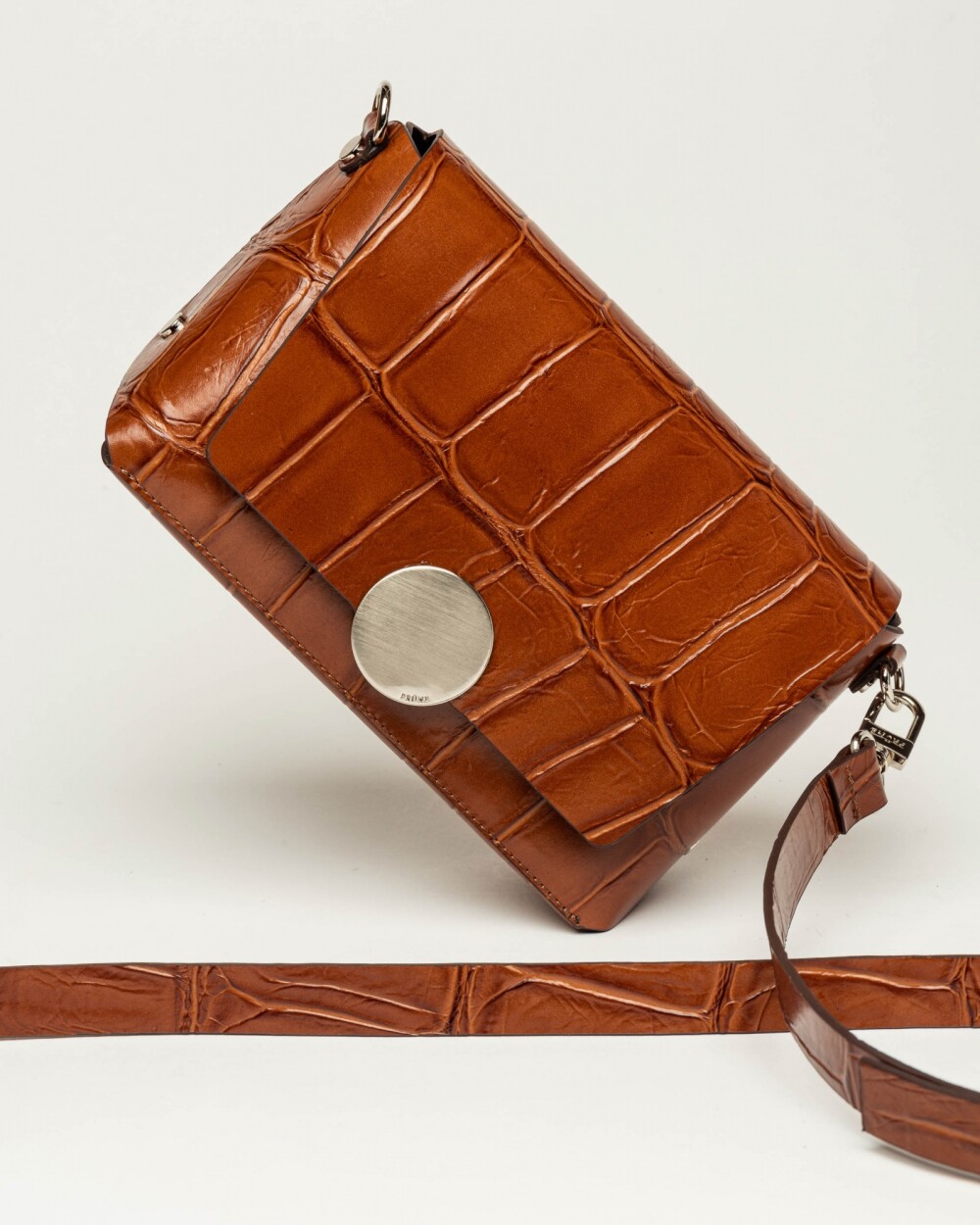 Bandolera Oasis Big Croco Cuoio